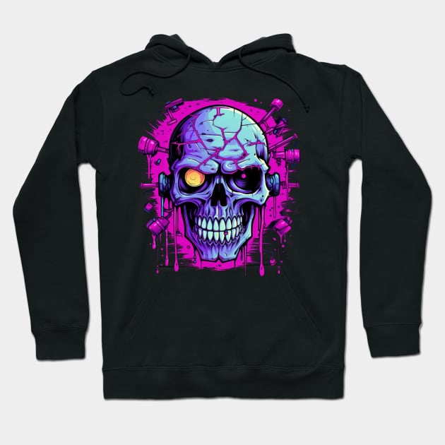 Grime Skull Pop Art Hoodie by Tankuss 